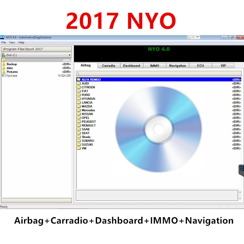 Auto Repair Shop Software - 2017 NYO 4 Full Database Airbag